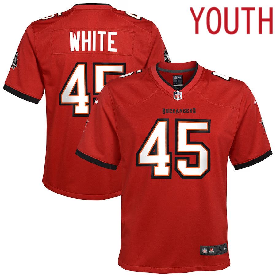 Youth Tampa Bay Buccaneers 45 Devin White Nike Red Game NFL Jersey